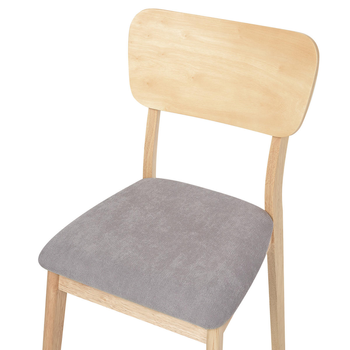 ÉTKEZŐSZÉK 2 darabos Szett Világos fa színű Minier - világosbarna/szürke, fa (46/85/51cm) - Beliani