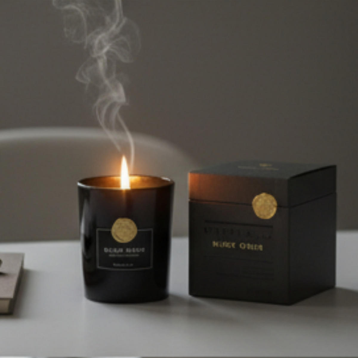 DUFTKERZE Black Oudh Schwarz 550 g Glas - Schwarz, Keramik (12cm)