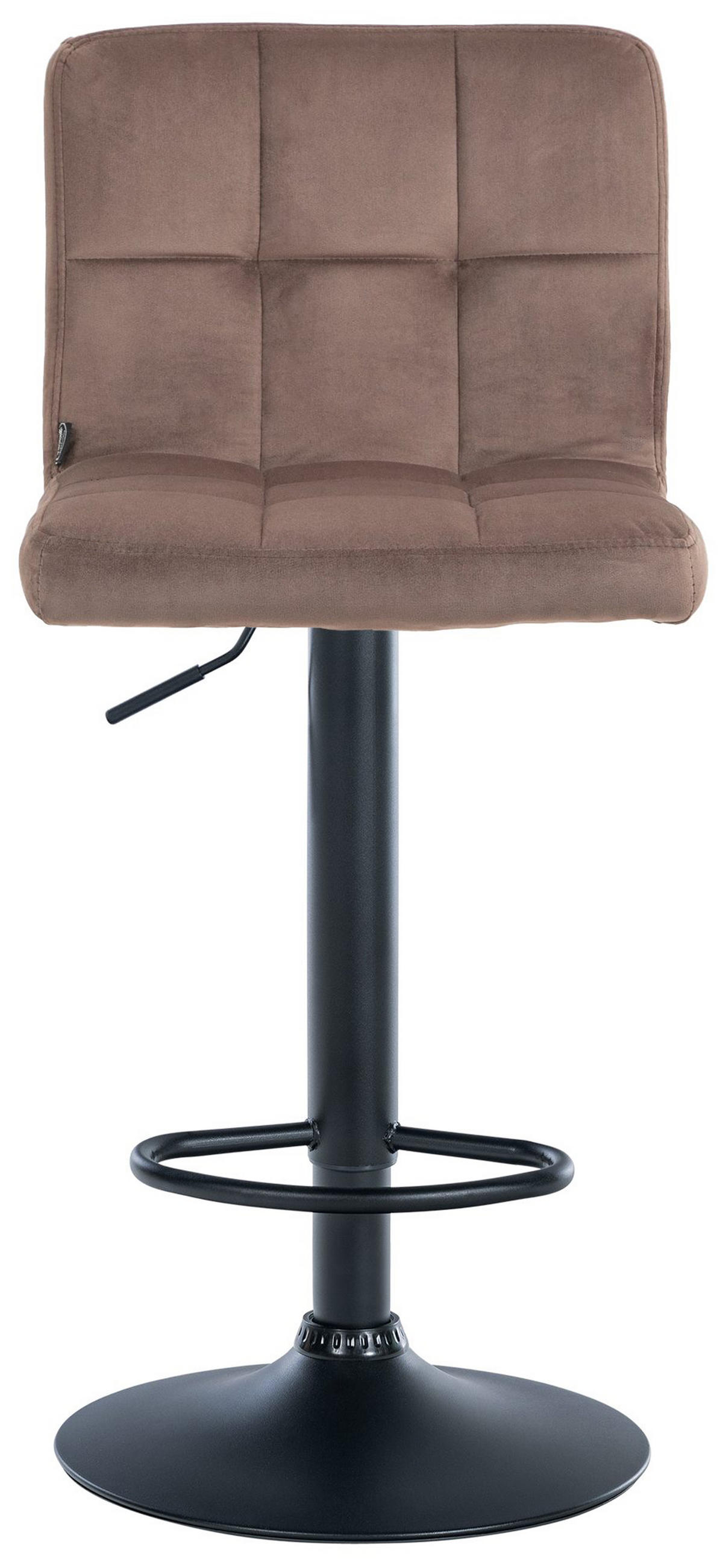 BARHOCKER 2er Set Peran Samt schwarz braun - Schwarz/Braun, Textil/Metall (46/114/47cm) - TPFLiving