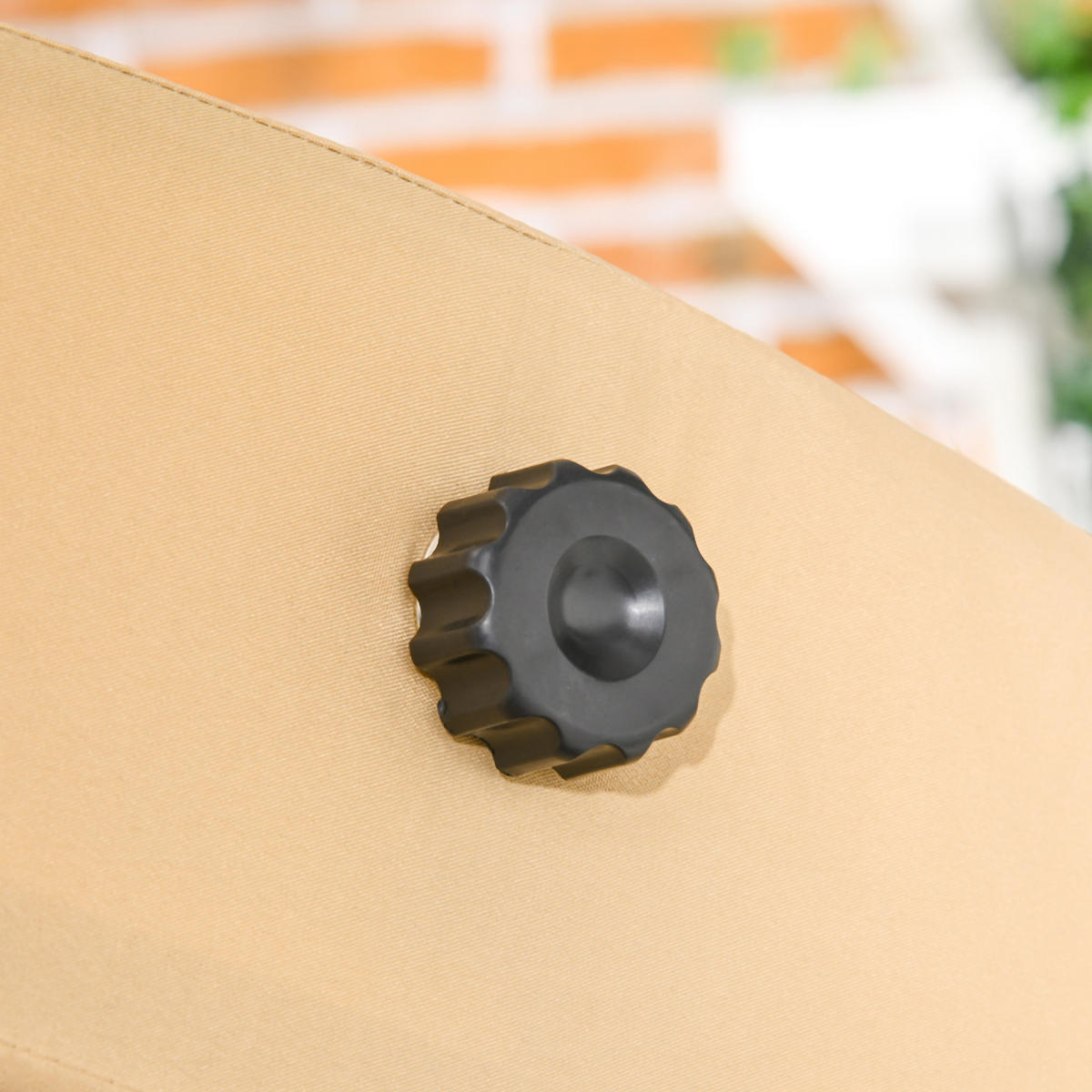 HOLLYWOODSCHAUKEL 3-Sitzer Beige - Beige, Metall (106/174/138cm) - Outsunny