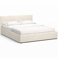 POLSTERBETT 160×200 mit Bettkasten und Lattenrost Mika HLR-1 Beige Velours - Beige, Holz (160/200cm) - Jana