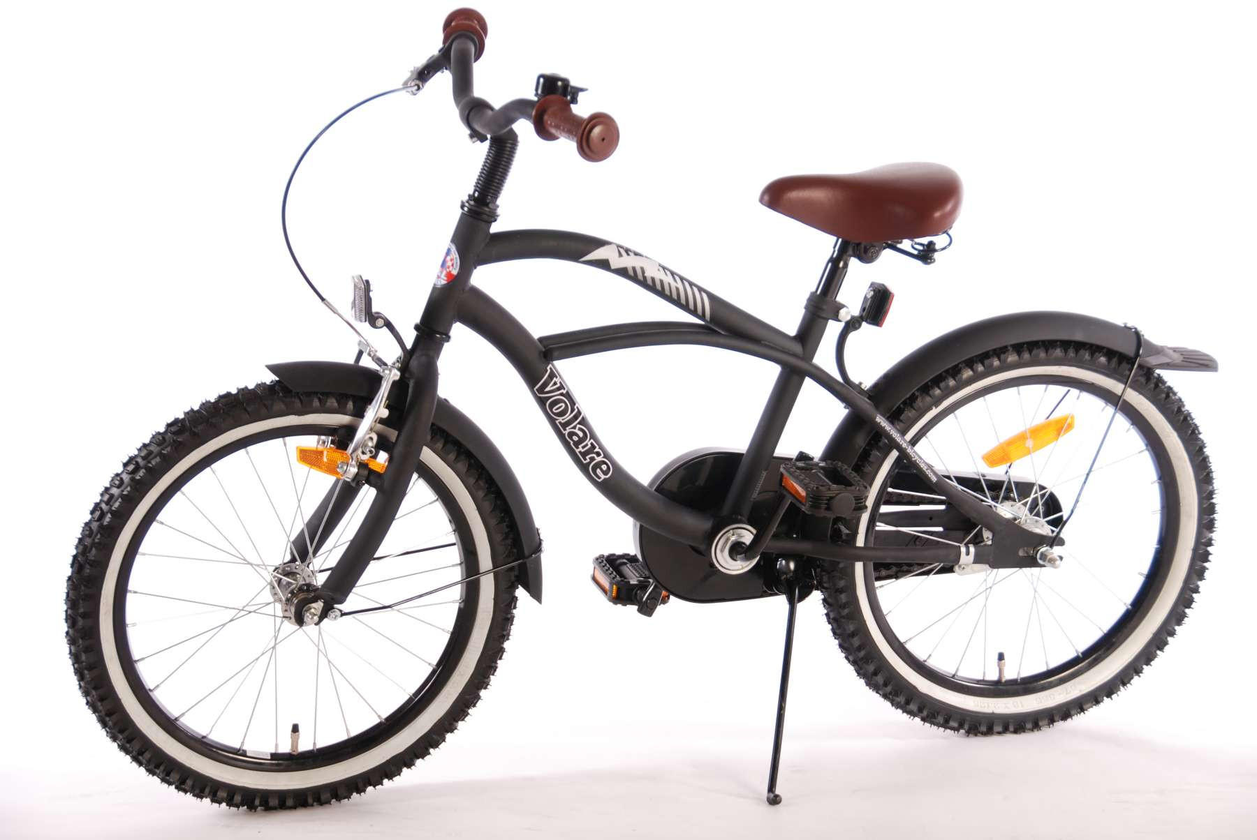 KINDERFAHRRAD Black Cruiser - Jungen - 18 Zoll - Rücktritt + Handbremse - Schwarz - Schwarz, Metall (65cm) - TPFSports