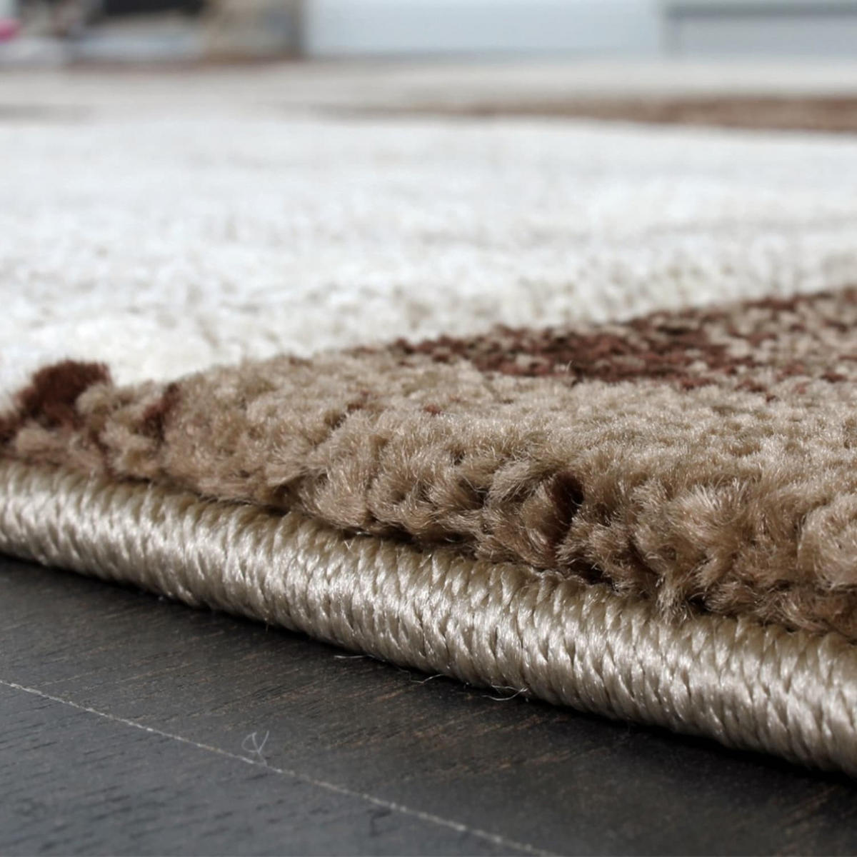 TEPPICH Kurzflor Karo Wohnzimmer schmutzabweisend Braun Rechteckig 300x400 - Braun, Textil (300/400cm) - KADIMA DESIGN