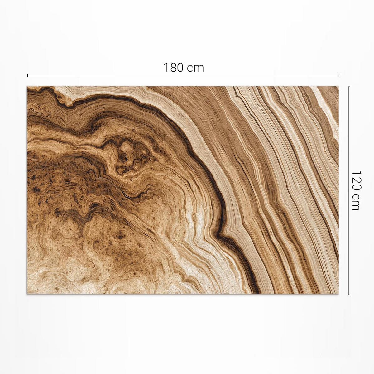 TEPPICH 120x180 cm Steinformen Naturmuster - Hellbraun, Kunststoff (120/180cm) - Wallfluent