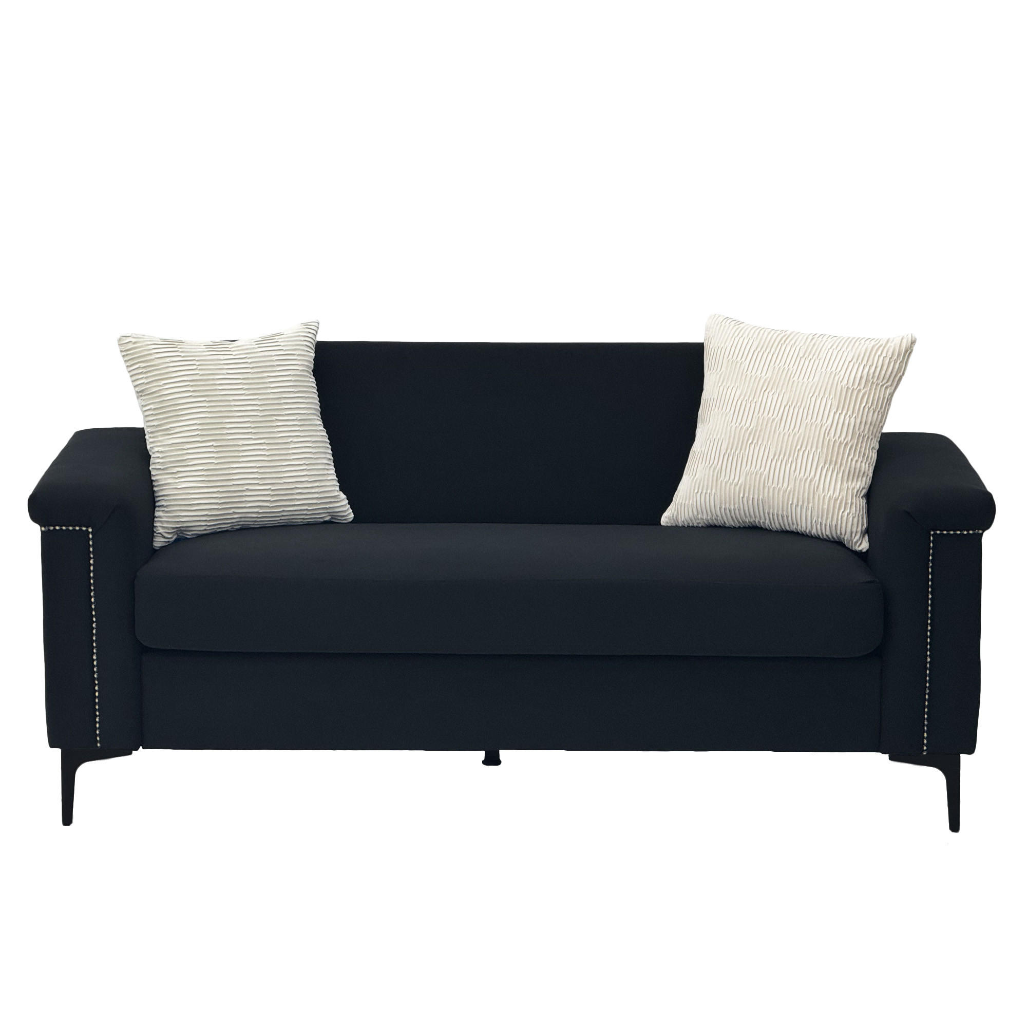 SOFA 2-Sitzer 172/73,5/81,5 cm Schwarz - Schwarz, Textil (73.5/81.5/172cm)