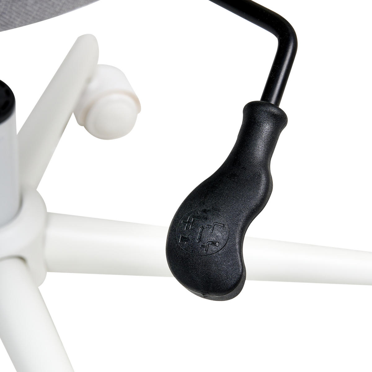 BÜROSTUHL Grau Carlton - Weiß/Grau, Textil (60/87/60cm) - Beliani