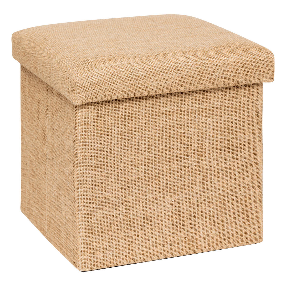 POUF Juta 31/31/31 cm - Beige, Holzwerkstoff (31/31/31cm) - 5five Simply Smart