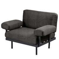 OUTDOOR-SESSEL - Schwarz, Textil/Metall (112/80/84cm) - home24