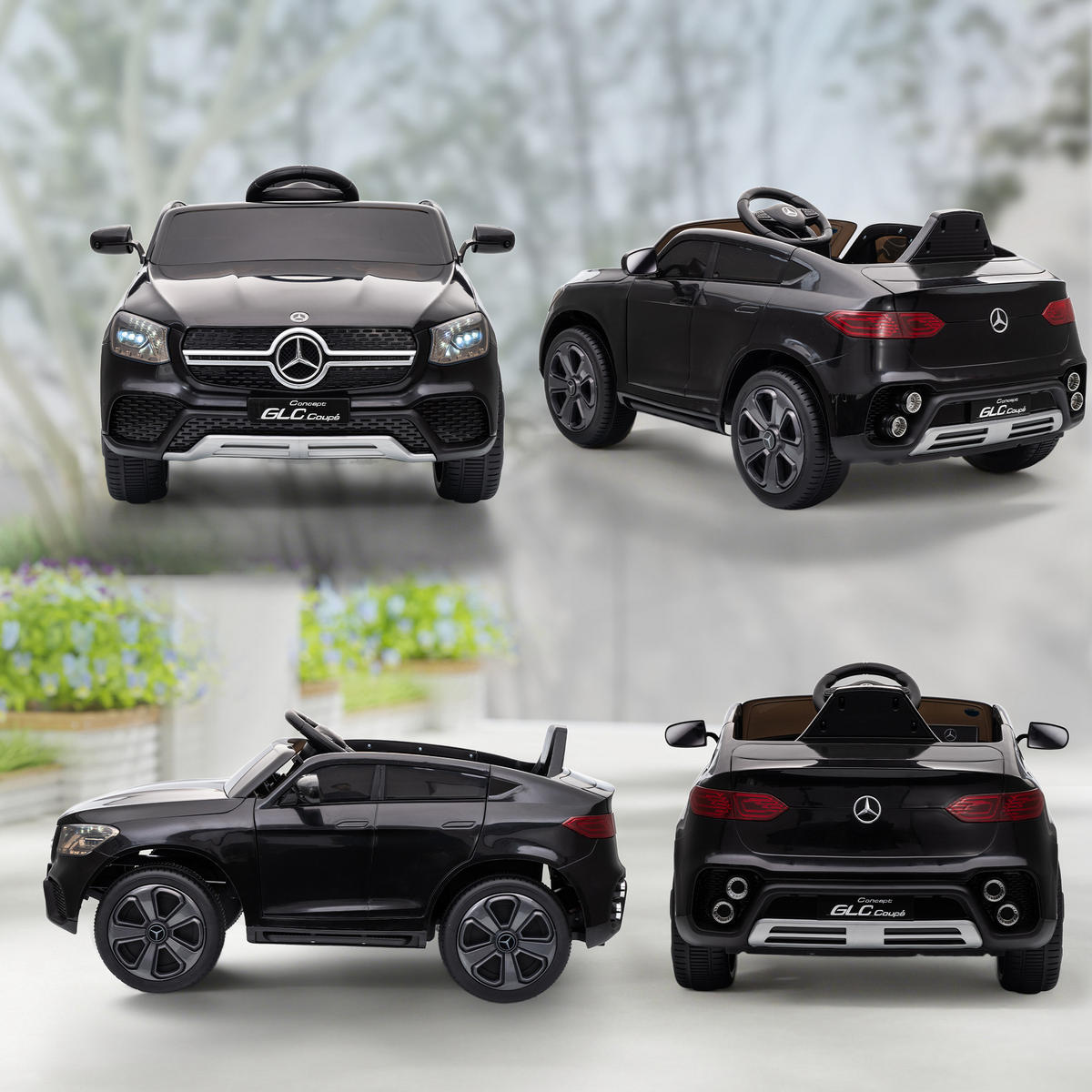 ELEKTRO-KINDERAUTO DE-13076 Sanftanlauf Schwarz - Schwarz, Kunststoff (105/68/50cm) - ComfortXL
