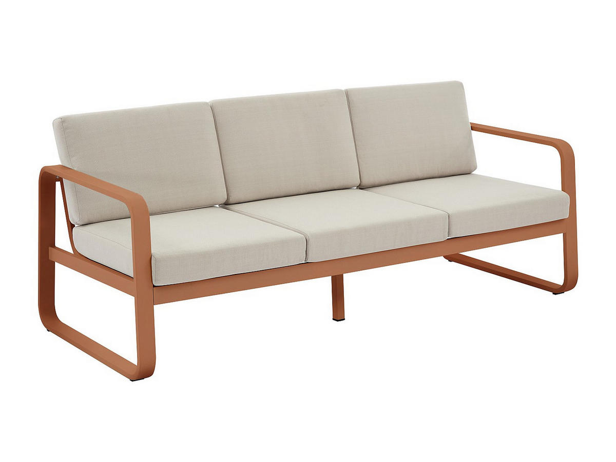 GARTENSITZGRUPPE im Set - 5 -Sitzer - Aluminium - kupferfarben - LOMIA - Beige/Kupferfarben, Metall - Vente-Unique