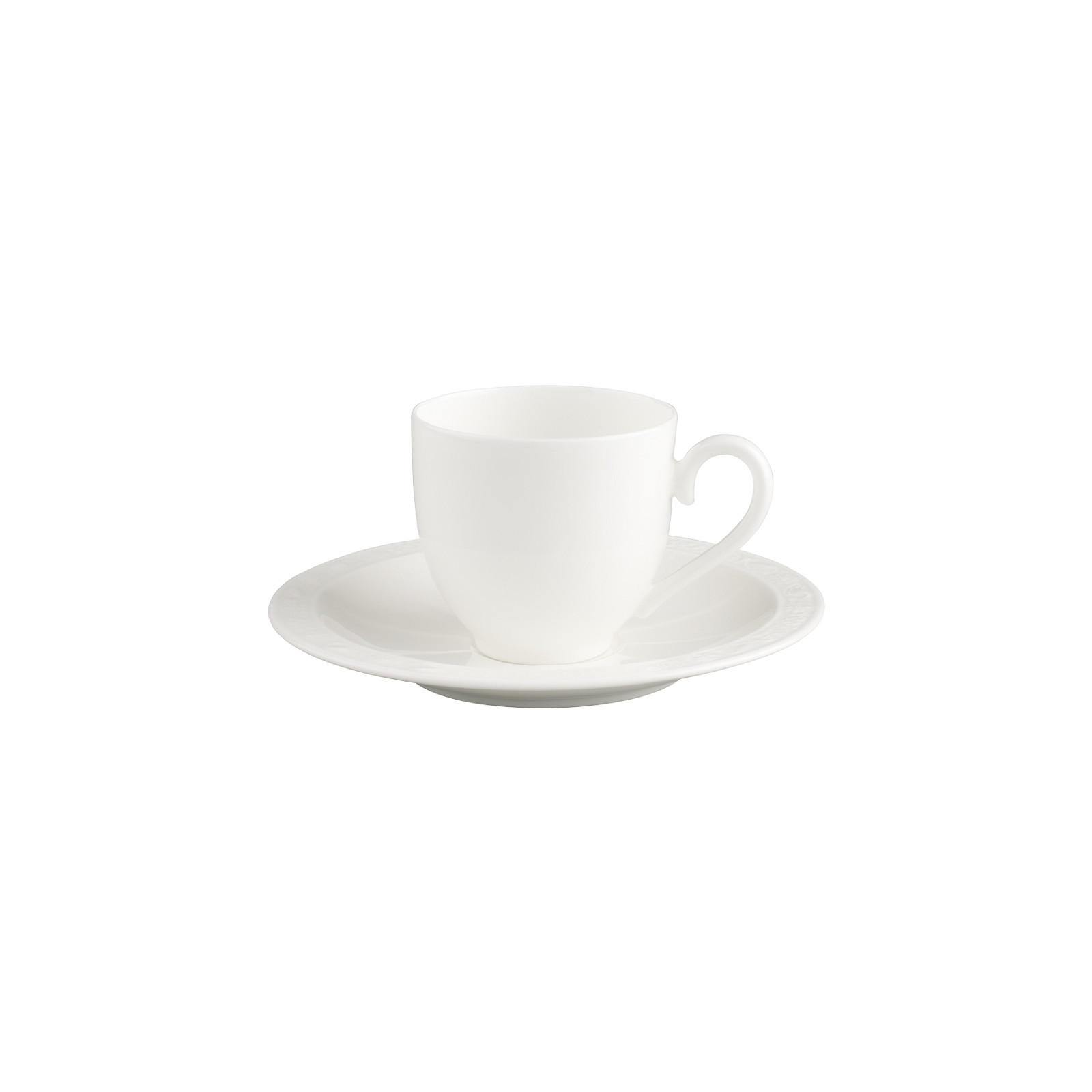 ESPRESSOTASSE MIT UNTERTASSE White Pearl weiß 70 ml - Weiß, Keramik (13/7.5/13cm) - Villeroy & Boch