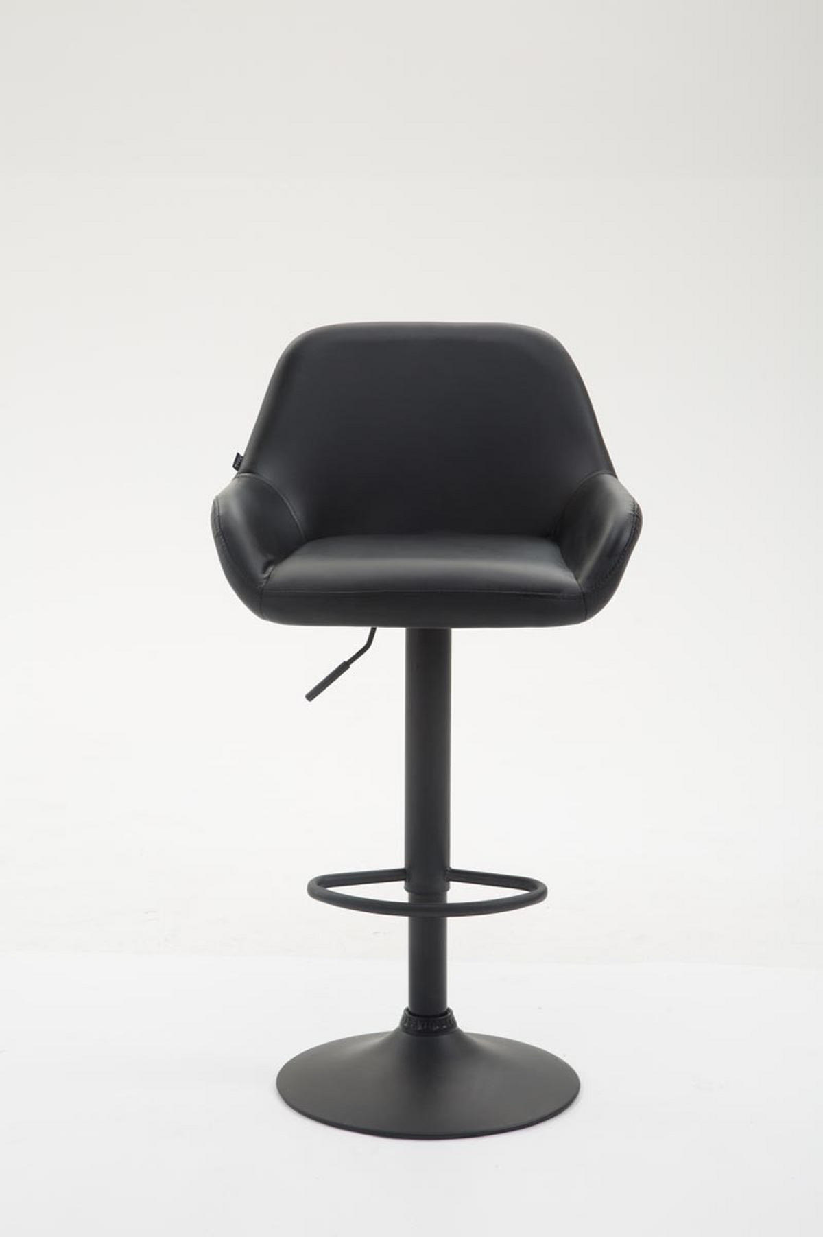 BARHOCKER Lederlook schwarz - Schwarz, Textil/Metall (51/89/52cm) - CLP