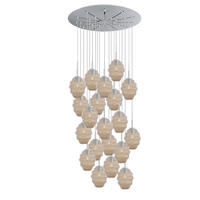 GALERIELEUCHTE Echos 20-flammig Klar Ø 18cm - Klar/Weiß, Glas (18/18/20cm) - s.luce