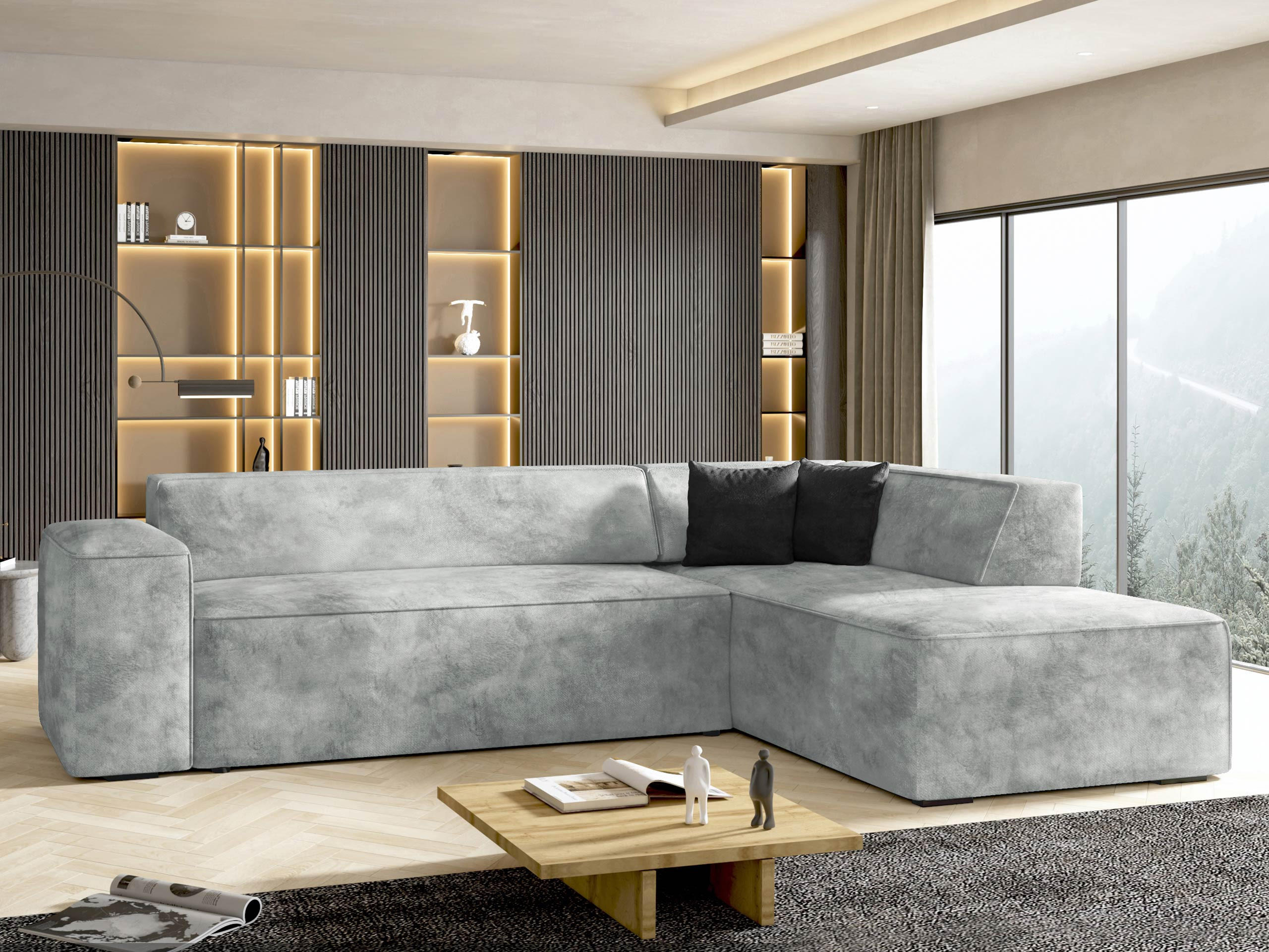 ECKSOFA Lordin Premium, Seite: Rechts - Hellgrau, Holz/Textil (267/205cm) - MIRJAN24