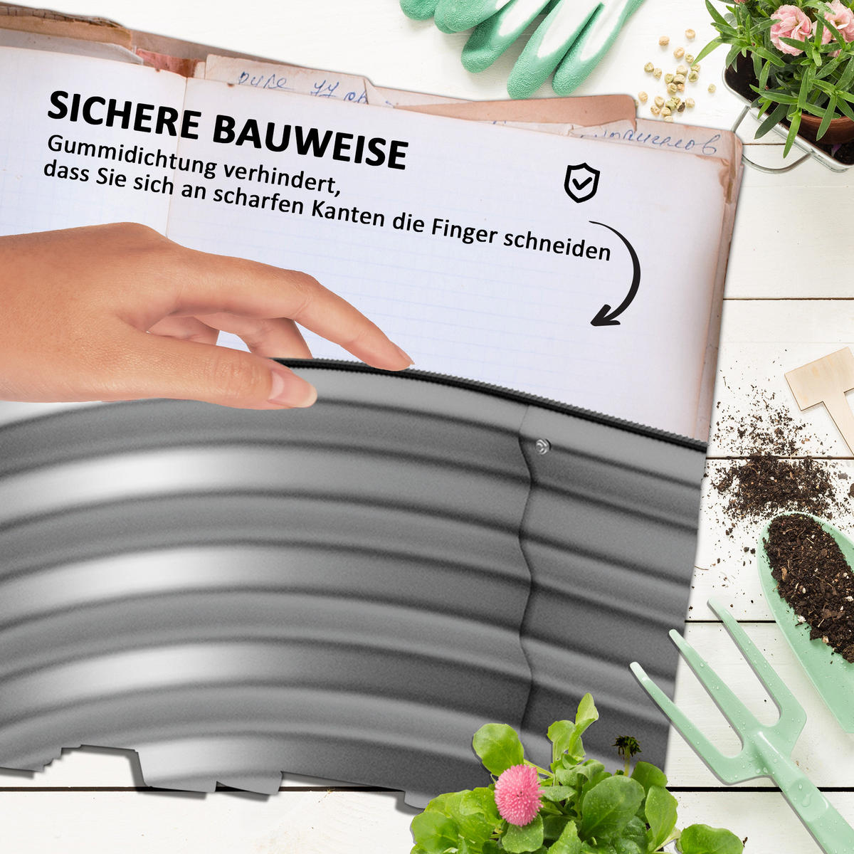 HOCHBEET 150/62/30 cm Silber mit offenem Boden - Silberfarben, Metall (62/30/150cm) - Oxeza