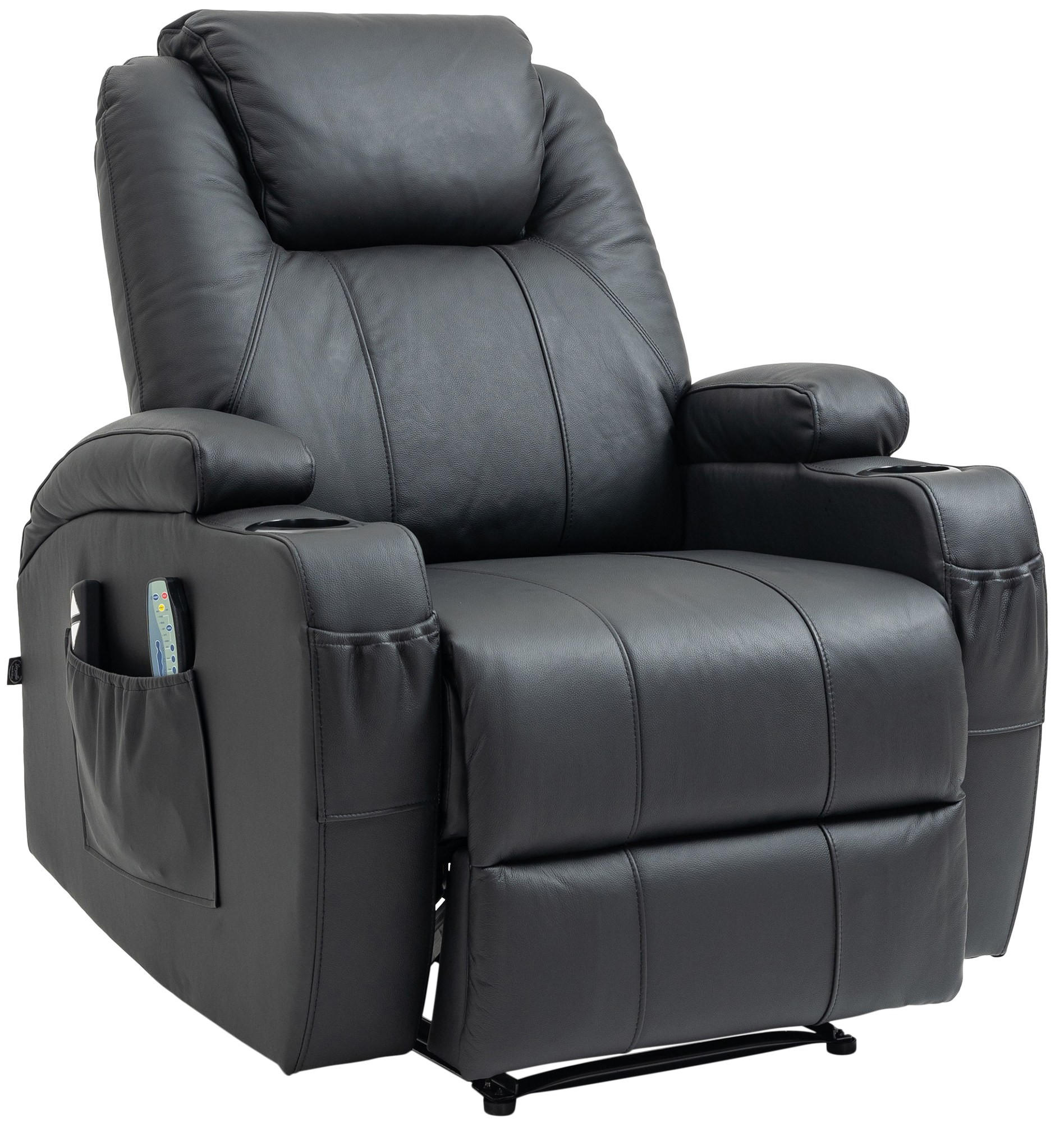 SESSEL Echtleder schwarz - Schwarz, Leder/Metall (83/105/94cm) - CLP