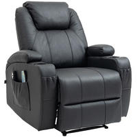 SESSEL Echtleder schwarz - Schwarz, Leder/Metall (83/105/94cm) - CLP