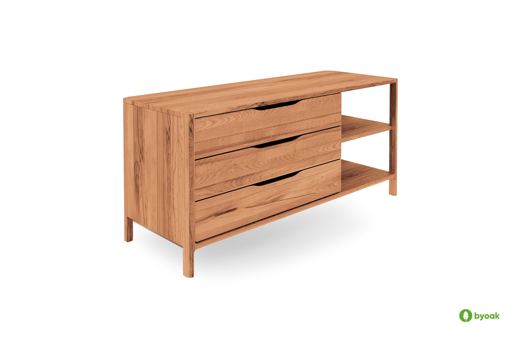 KOMMODE PAUL Kernbuche - Kernbuche, Holz (140/64/50cm) - byoak