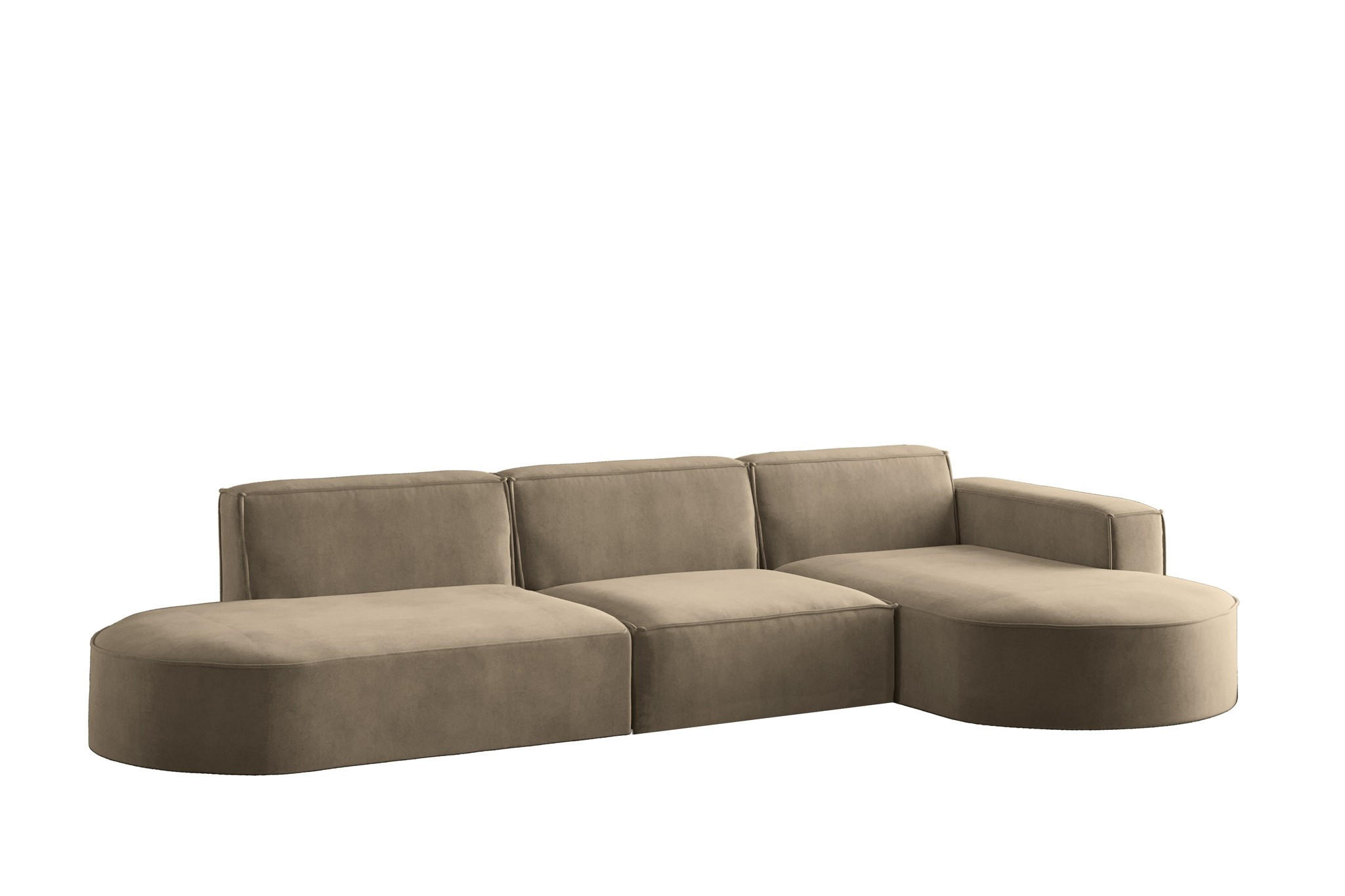 Fun Möbel Ecksofa Braun 296x165 cm