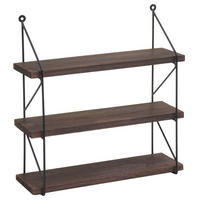 WANDREGAL Dunkelbraun - Dunkelbraun, Holz (40/40/13cm) - MCW