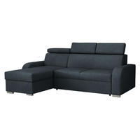 ECKSOFA Oslo 2rLC - Silberfarben/Blaugrau, Holz/Textil (235/170cm) - MIRJAN24