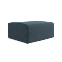 POUF Strukturstoff Stoff Blau - Blau/Pink, Kunststoff/Textil (90/80/60cm) - Makamii