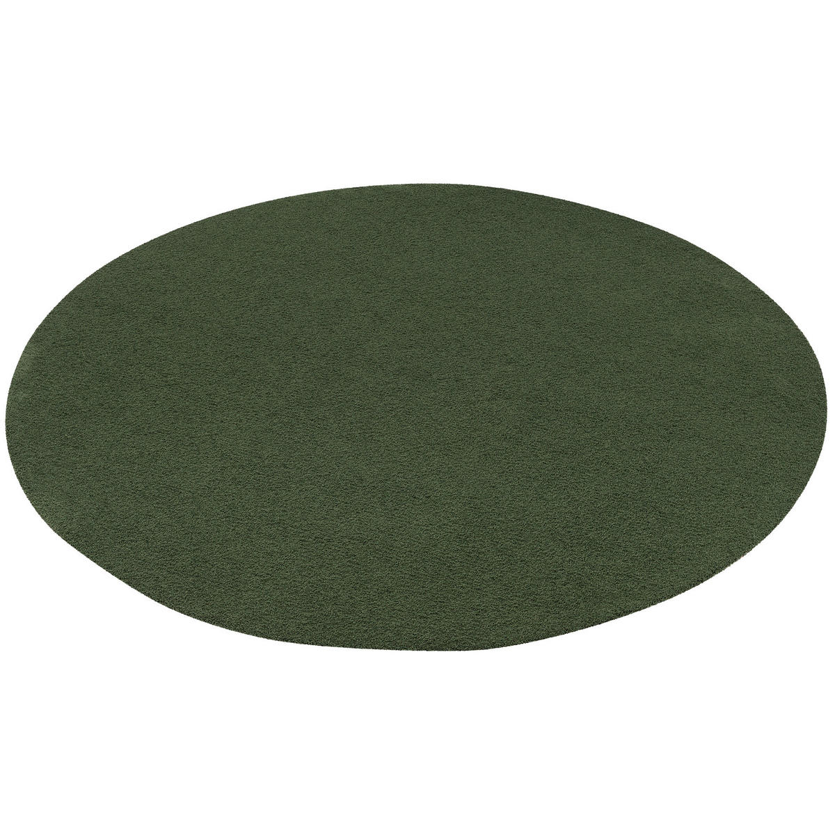 LUXUS HOCHFLOR SHAGGY TEPPICH VELVET RUND - Grün, Textil (100/100cm) - Snapstyle