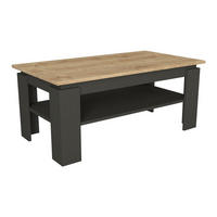 COUCHTISCH Krirdfjos 110/60/47 cm - Eichefarben/Anthrazit, Holzwerkstoff (60/110/47cm) - [en.casa]