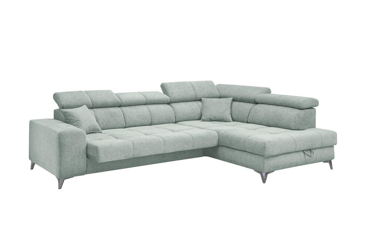 ECKSOFA mit elektrischer Wallaway-Funktion und vielseitigen Anpassungsmöglichkeiten - Blau, Textil (198/282cm) - ed exciting design