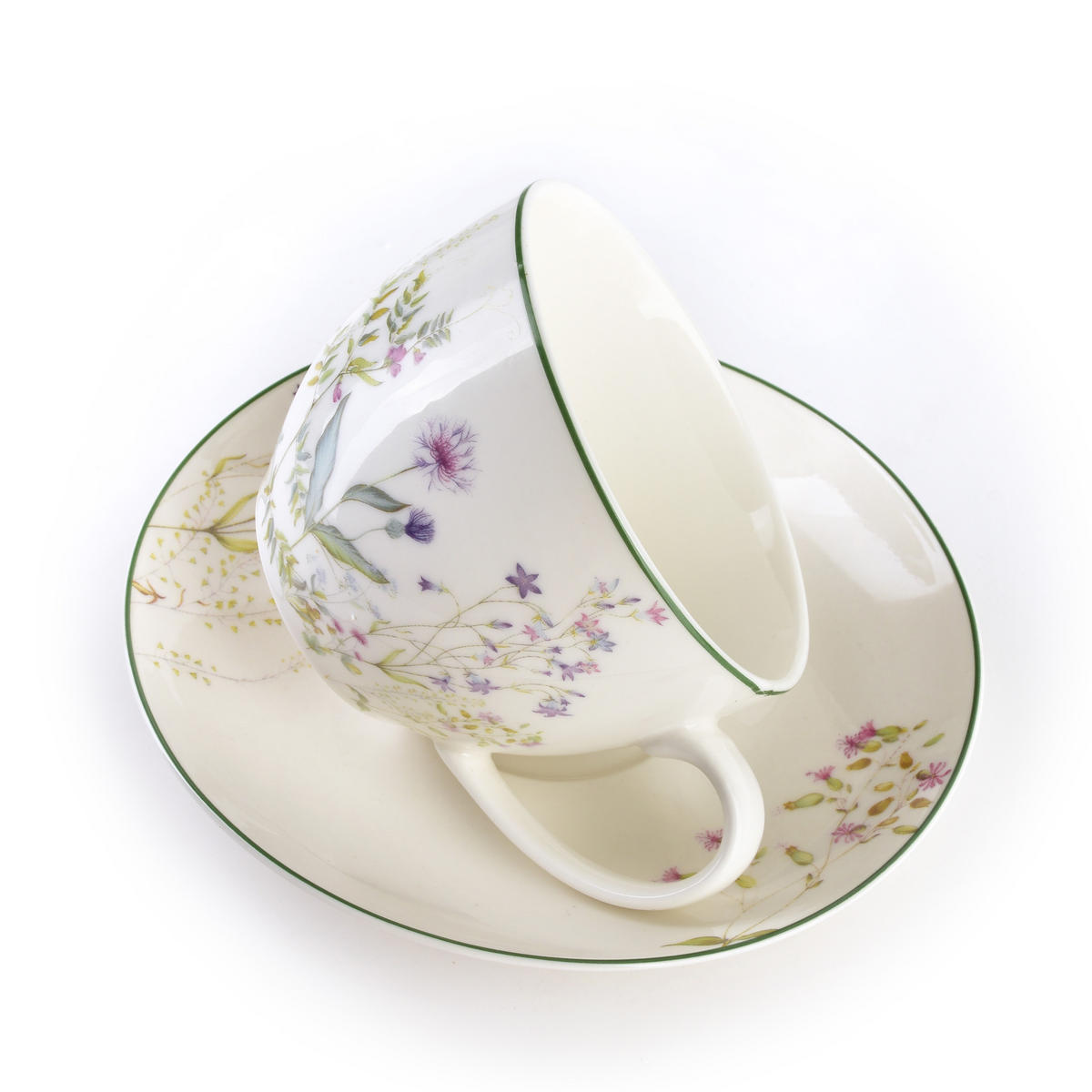 TASSE mit Untertasse Faccia Beige 15/15/8.5 cm Keramik - Beige, Keramik (0.25L) - Mondex