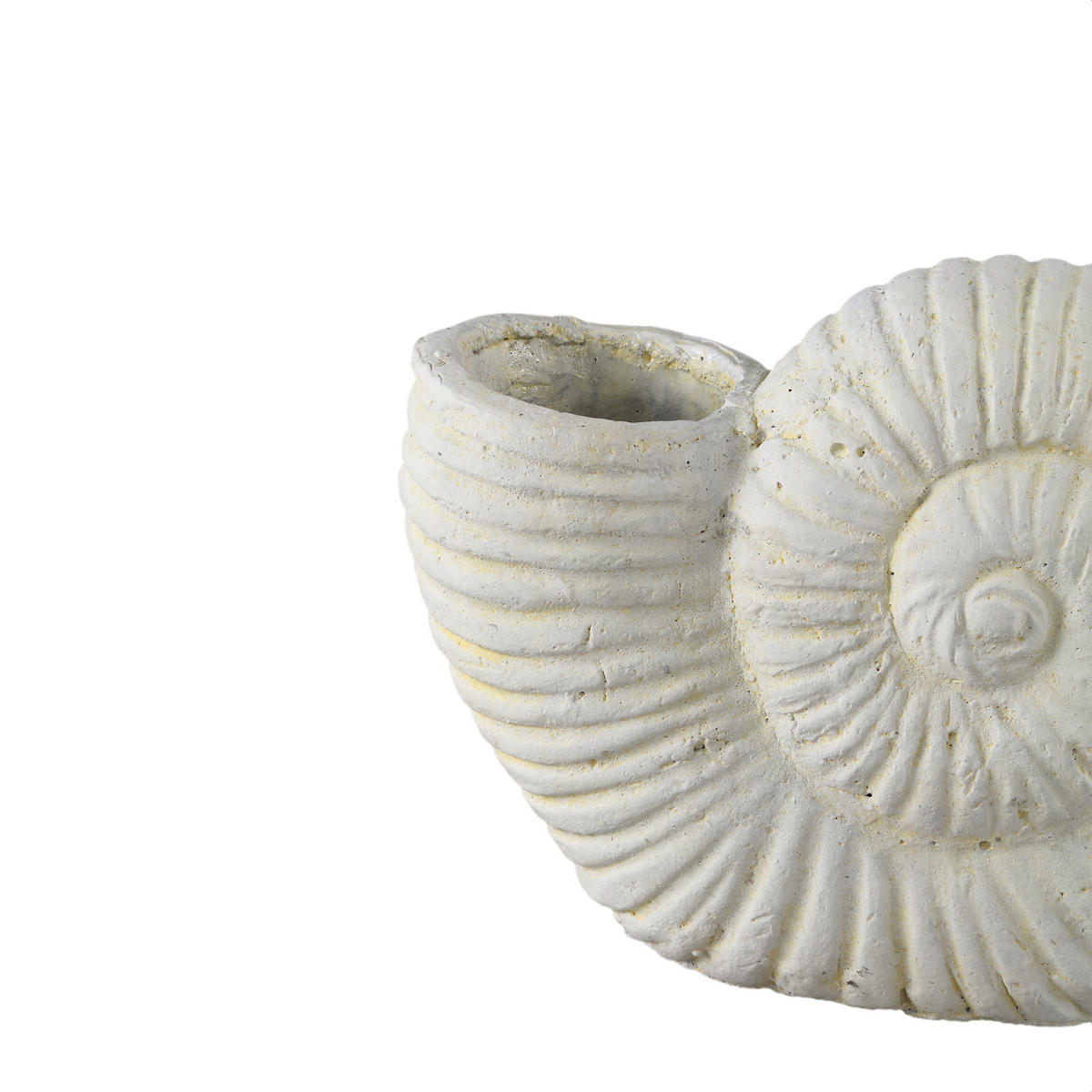 SKULPTUR Shelly Weiß 27/11/20cm - Weiß, Stein (11/20/27cm) - PTMD Collection