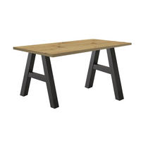 SCHREIBTISCH Edi 3 120 x 70 x 75 Computertisch schwarzstahl/asteiche - Naturfarben, Holz (120/70/75cm) - 58aufmkessel
