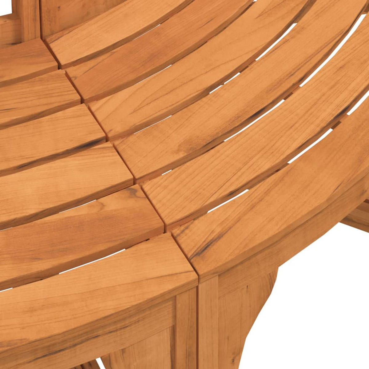 BAUMBANK Halbrund Ø208 Cm Massivholz Eukalyptus - Braun, Holz (208/92/104cm) - vidaXL