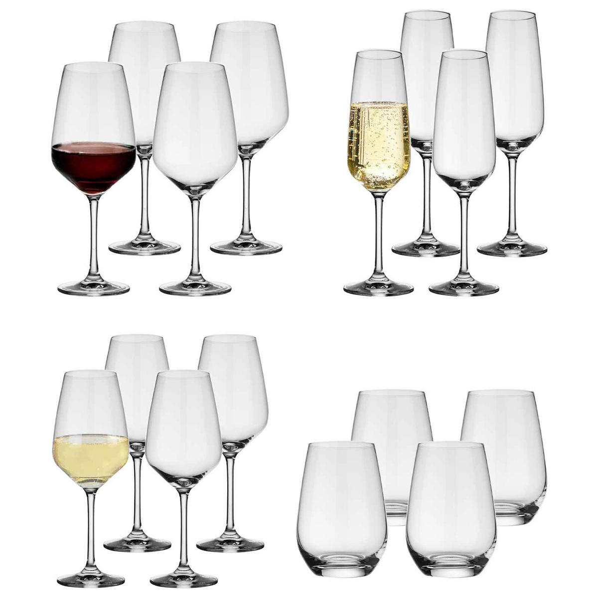WEIN- UND SEKTGLÄSER Voice Basic transparent 16er Set - Transparent, Glas - Villeroy & Boch