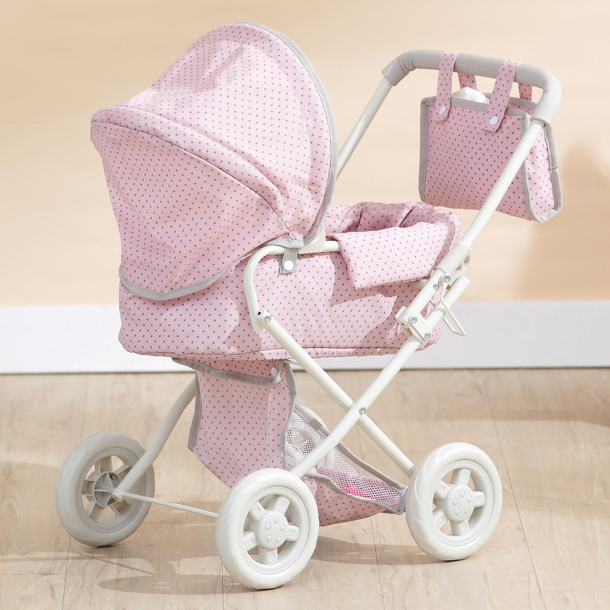 PUPPENWAGEN, Rosa, 64cm - Pink, Holzwerkstoff (37/64/56cm) - Teamson Kids