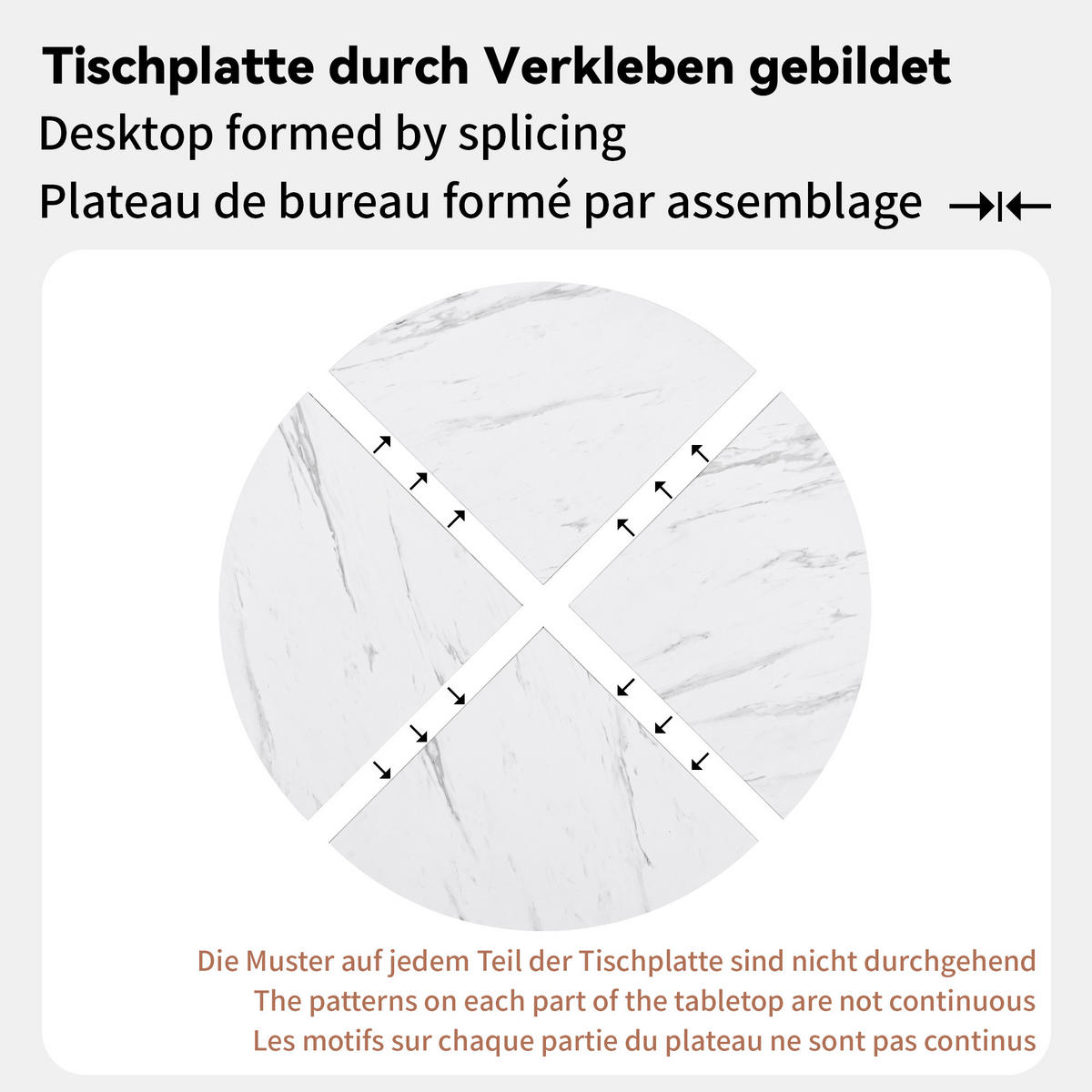 ESSTISCH 100x100x75 cm in Weiß und Gold aus MDF mit Marmoroptik auf goldenem X-Gestell - Goldfarben, Holzwerkstoff (100/100/75cm) - Modfu