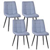 STUHL-SET 4 Stück Kunstleder-YZ6 - Grau, Textil (48/89/61cm) - HOMAVO