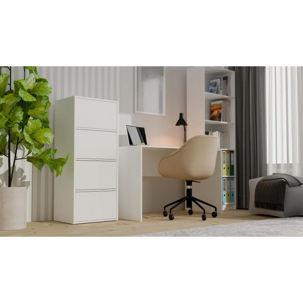 KOMMODE Weiß 50/119/40 - Weiß, Holzwerkstoff (50/119/40cm) - RAUMHIRSCH FURNITURE