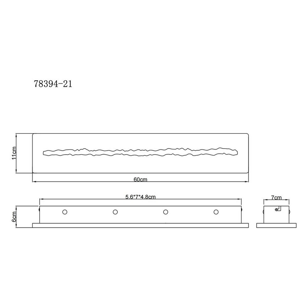 LED WANDLEUCHTE Metall Travertin weiß matt Up & Down - Weiß, Metall (60/11/6cm) - Globo Lighting