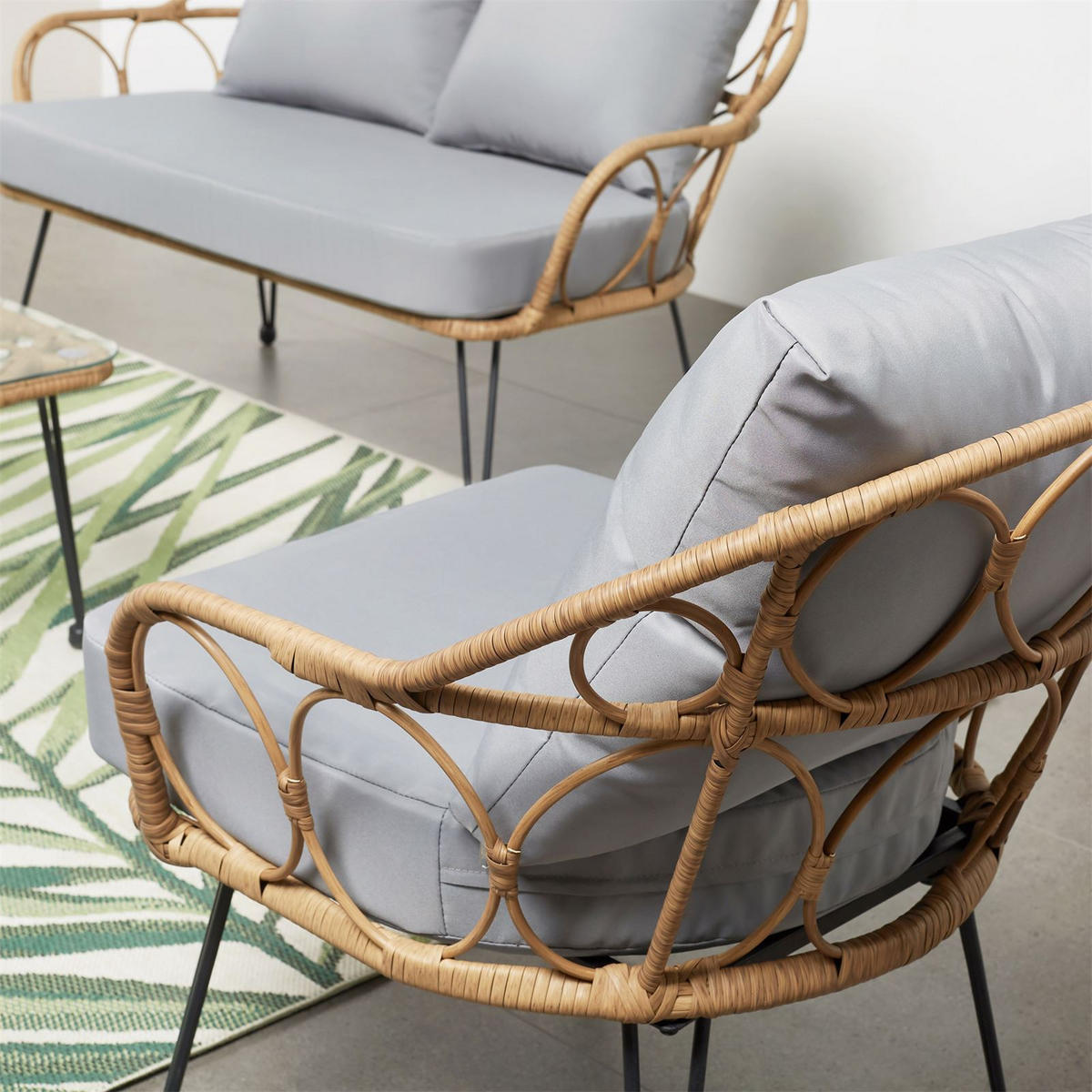 GARTENMÖBELSET CAIRO - Braun, Textil - IDIMEX