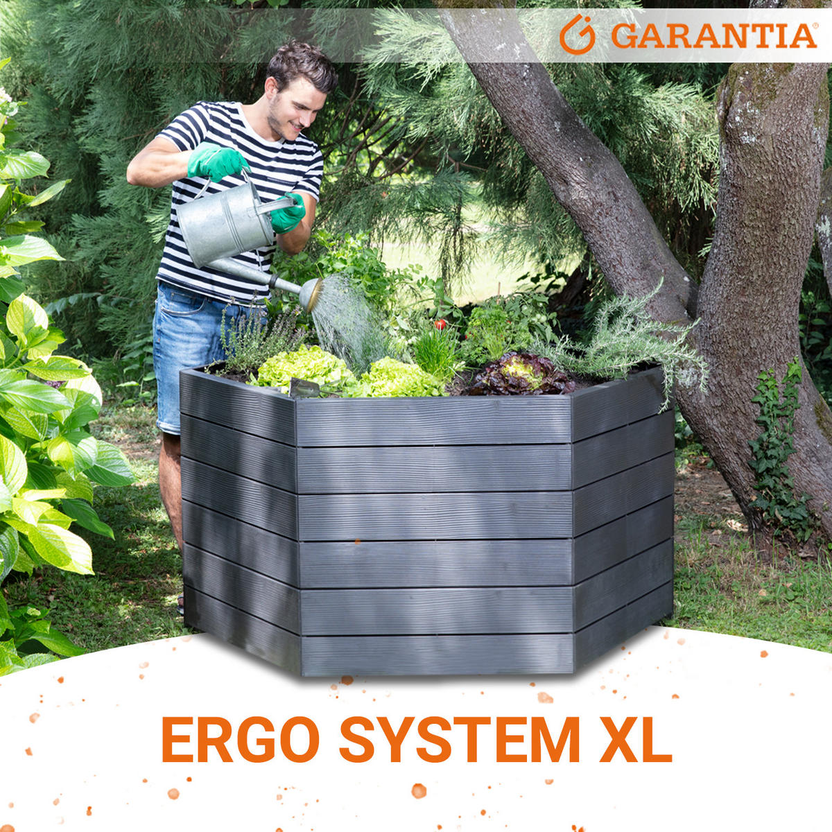 HOCHBEET-SYSTEM XL, 6 Paneele inkl. Verbinder - Braun, Kunststoff (145/25/145cm) - GARANTIA