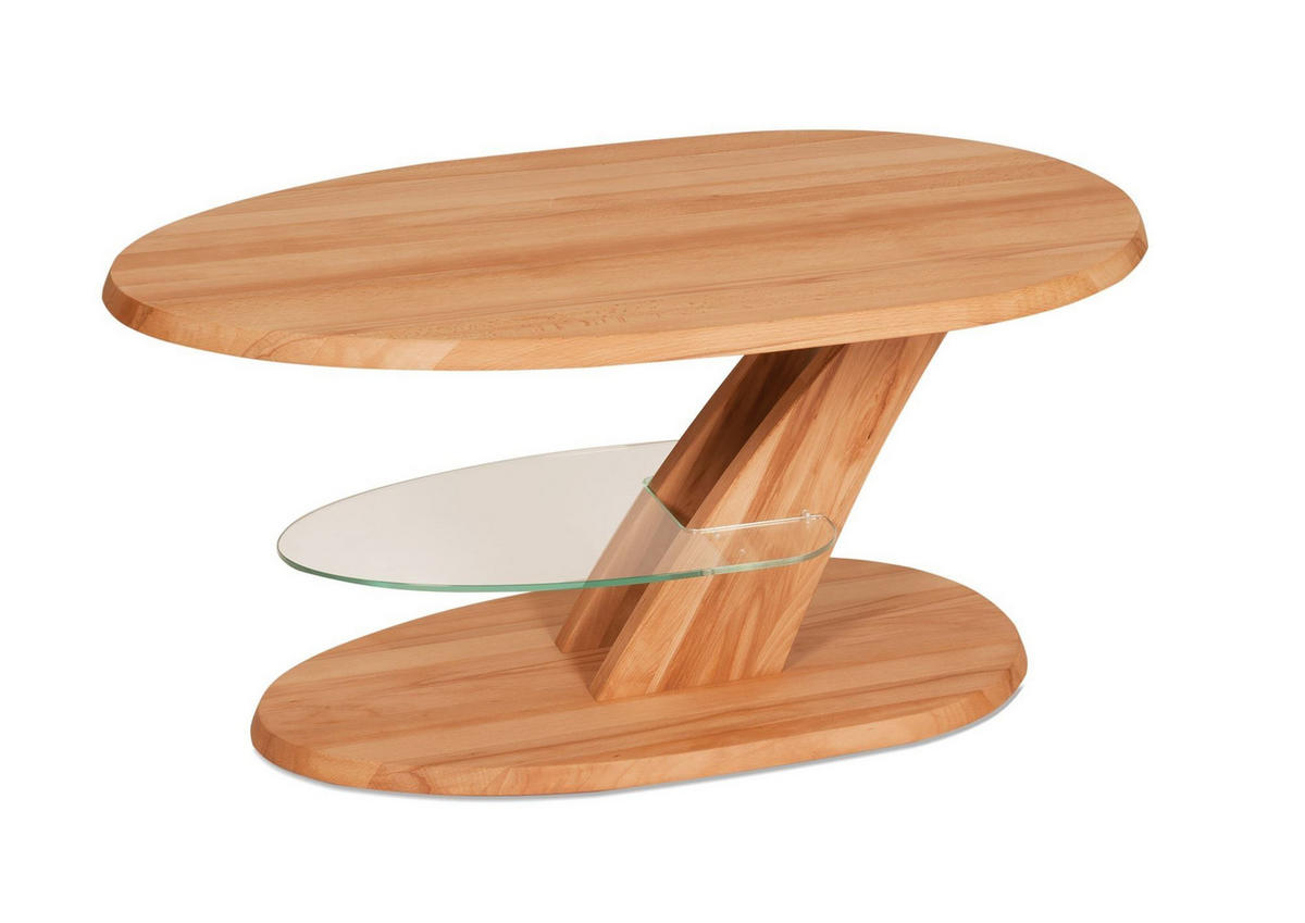 FUNKTIONSTISCH Carlynne höhenverstellbar 100 x 65 x 48-65 Couchtisch Massivholz Kernbuche - Braun, Holz (100/65/48cm) - 58aufmkessel