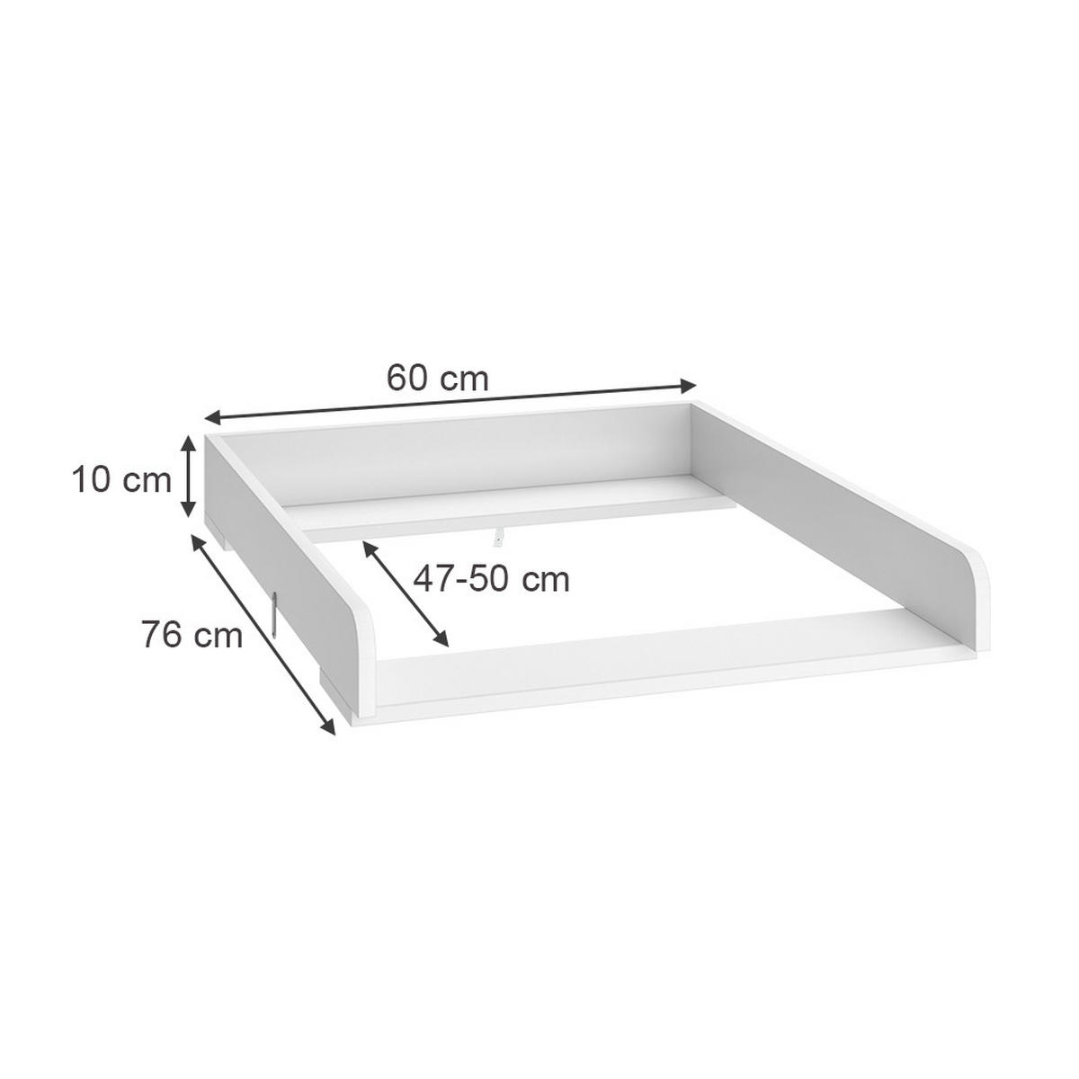 PŘEBALOVACÍ PULT Wicko Bílá - bílá, kompozitní dřevo (60/10/76cm) - Vicco