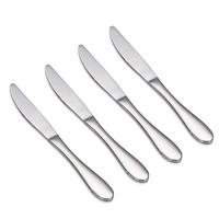 KINDER Messer 4er Set Edelstahl 6,8 cm - Silberfarben, Metall