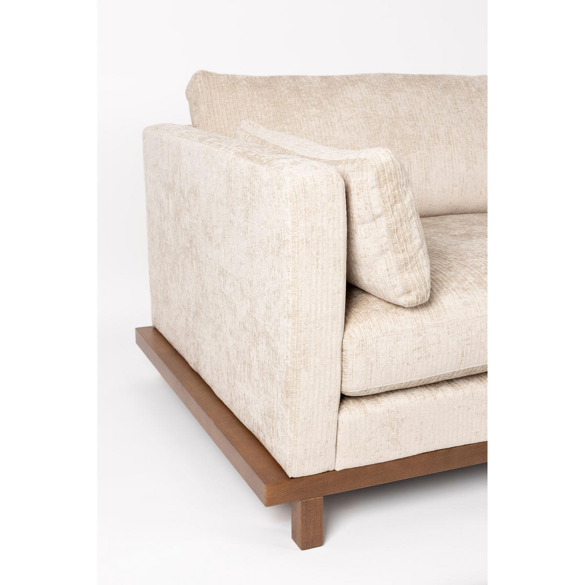 SOFA 3-SITZER Blossom Sand/ Beige - Beige/Creme, Textil (230/80/101cm) - Zuiver