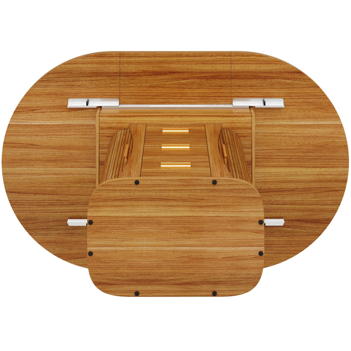 AUSZIEHTISCH Walnussfarben 118-158/118/77 cm - Walnussfarben, Holz (118/118/77cm) - PANGIVO
