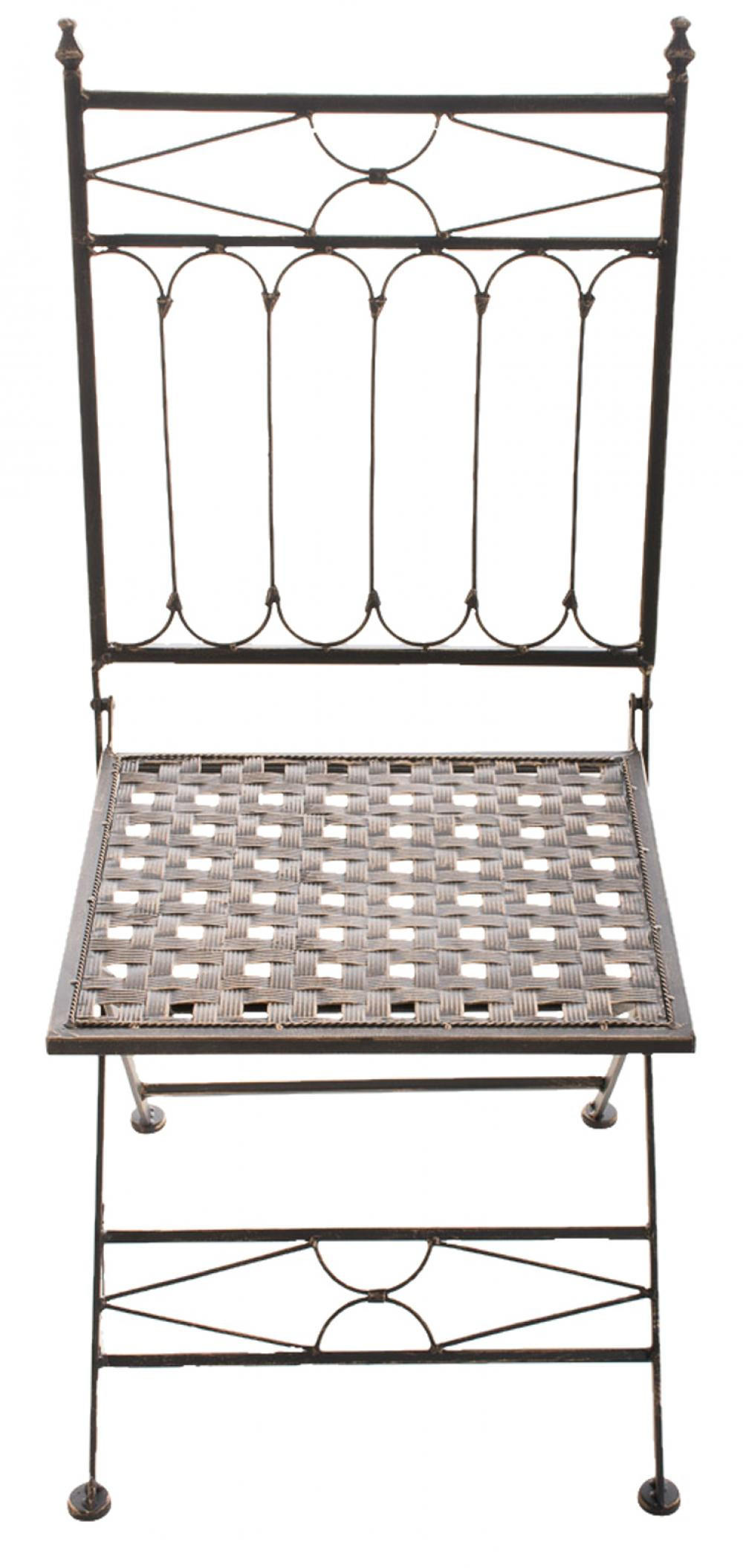GARTENKLAPPSTUHL 2er Set Metall bronze - Bronzefarben, Metall (42/94/40cm) - CLP