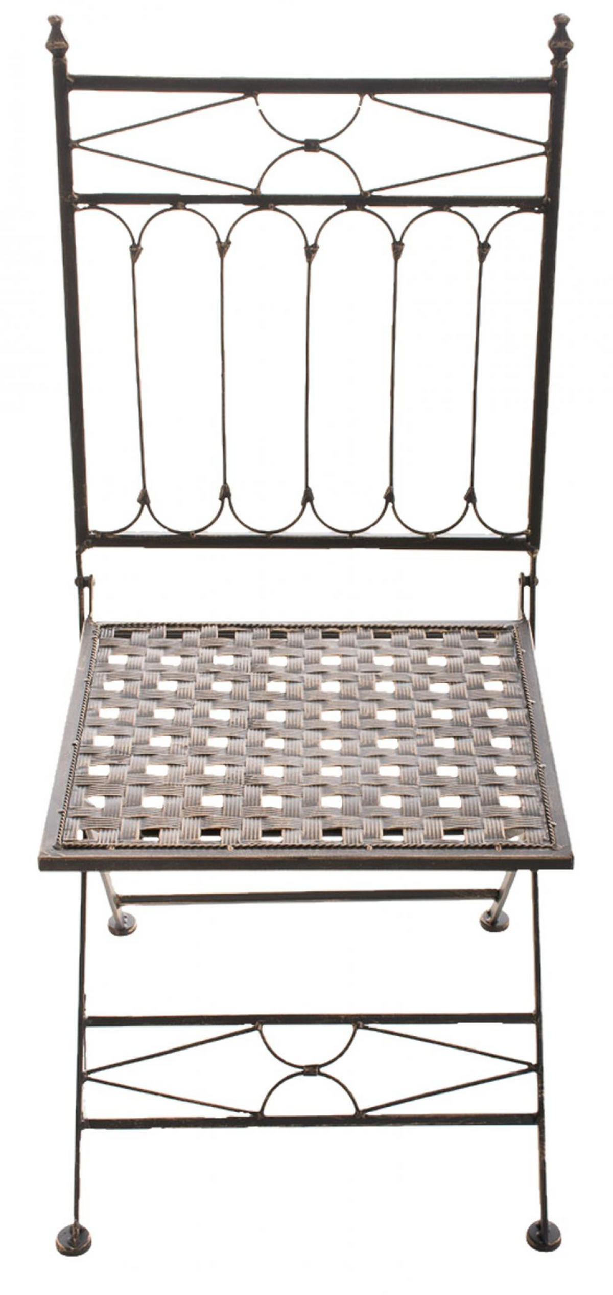 GARTENKLAPPSTUHL 2er Set Metall bronze - Bronzefarben, Metall (42/94/40cm) - CLP