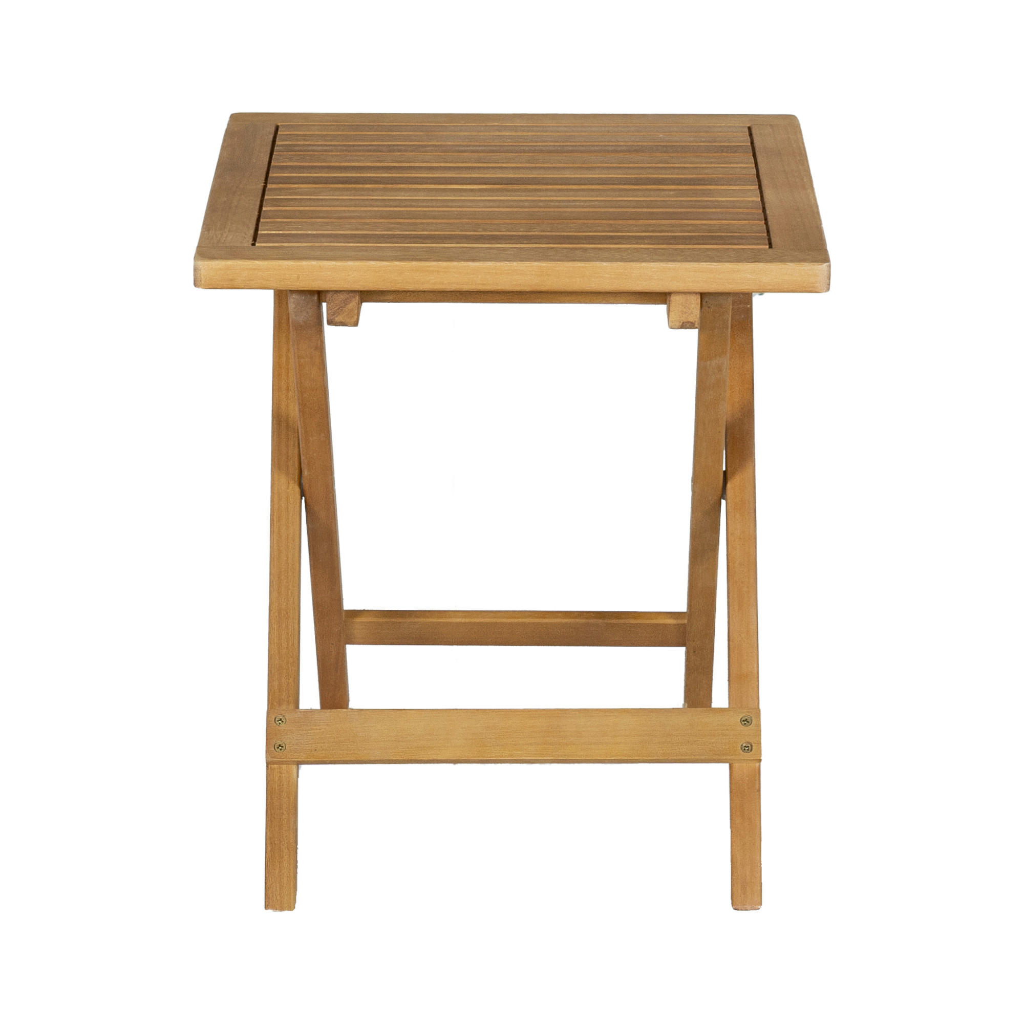 Thumbnail - casa.pro Bistro-Set, Natur, Grau, Holz, Textil, 3-teilig, 2-Sitzer, quadratisch, Balkonmöbel, Balkonmöbel-Sets