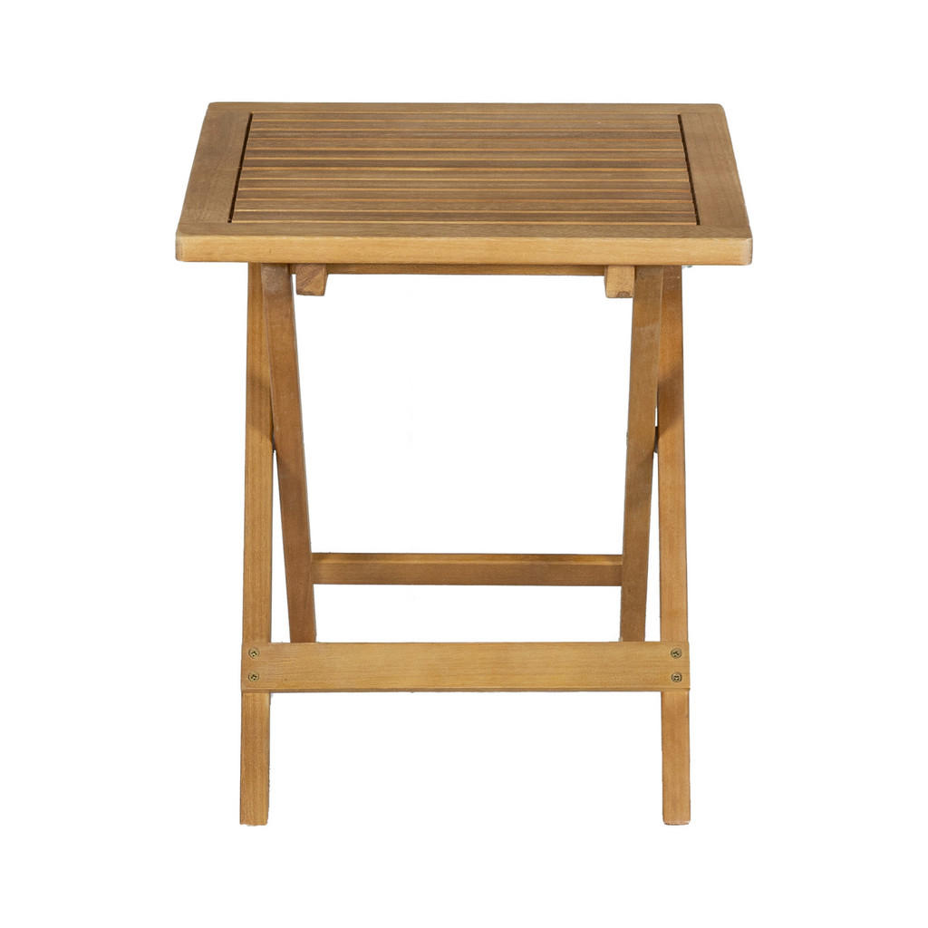 Thumbnail - casa.pro Bistro-Set, Natur, Weiß, Holz, Textil, 3-teilig, 2-Sitzer, quadratisch, Balkonmöbel, Balkonmöbel-Sets